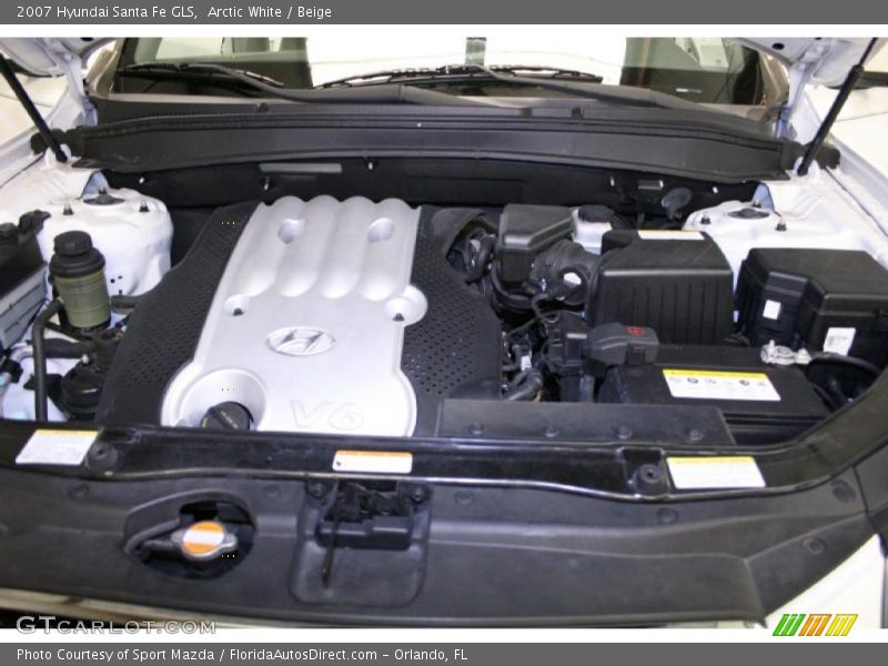 Arctic White / Beige 2007 Hyundai Santa Fe GLS