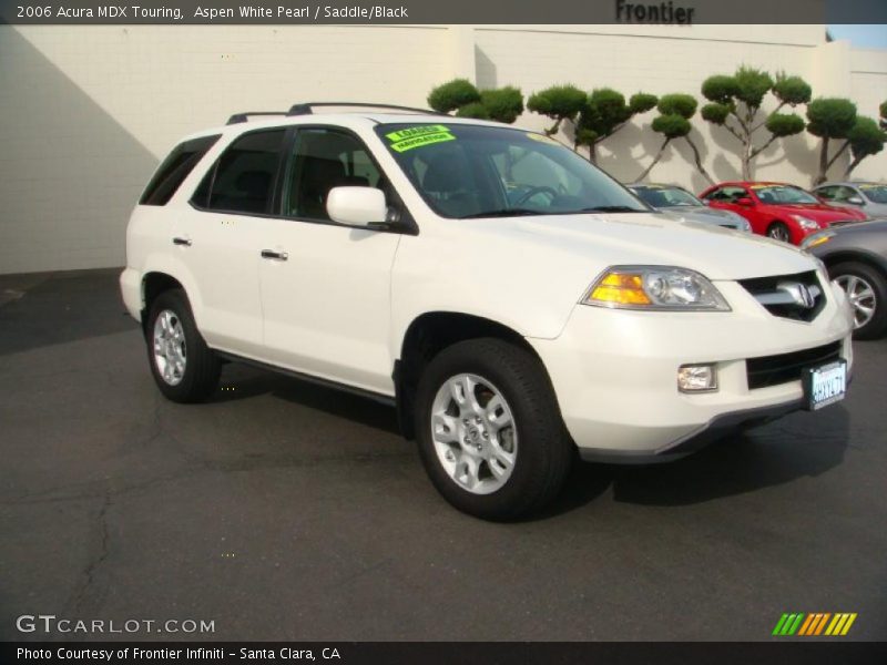 Aspen White Pearl / Saddle/Black 2006 Acura MDX Touring
