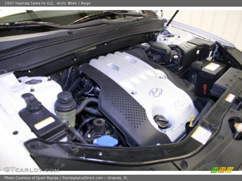 Arctic White / Beige 2007 Hyundai Santa Fe GLS
