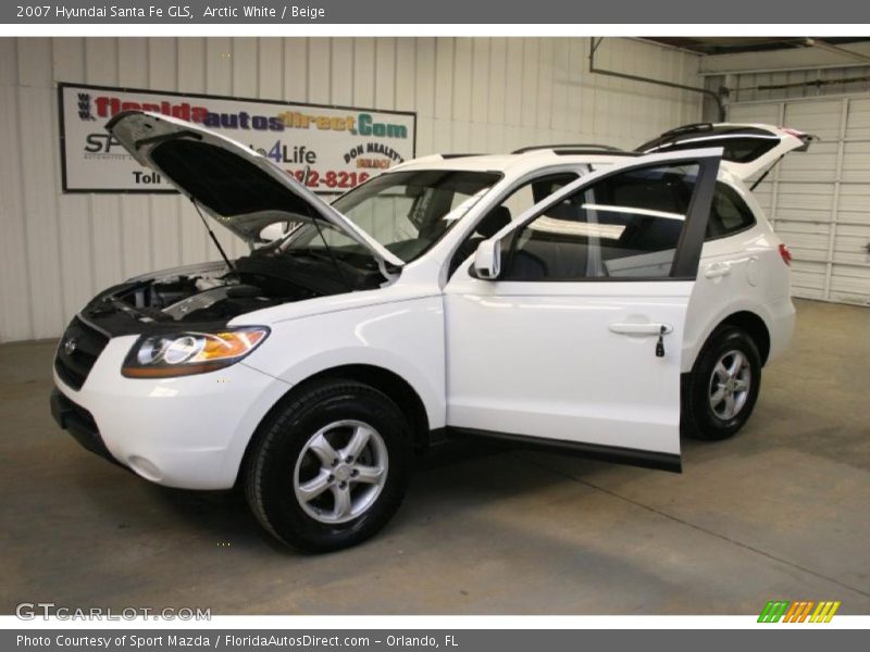 Arctic White / Beige 2007 Hyundai Santa Fe GLS