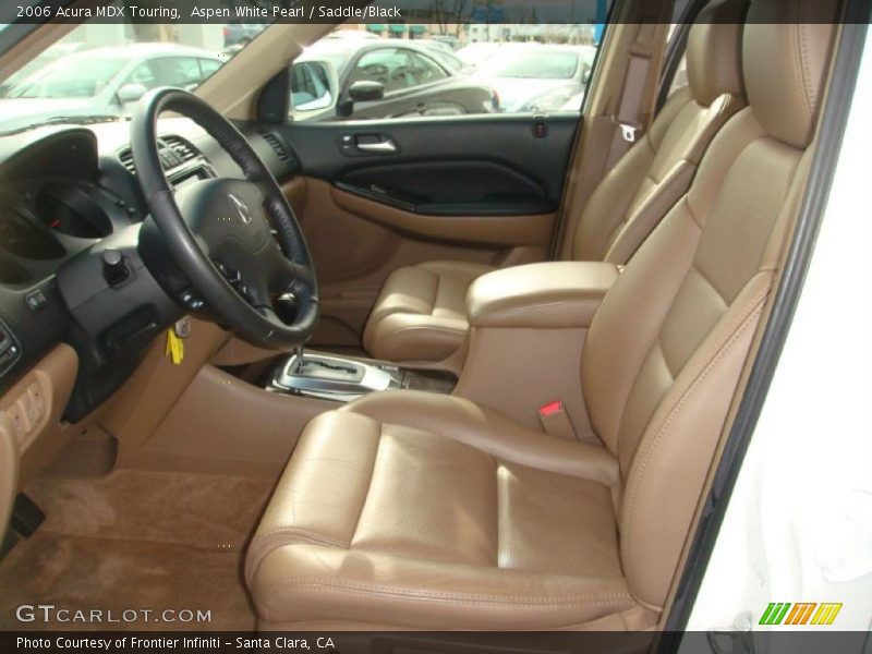 Aspen White Pearl / Saddle/Black 2006 Acura MDX Touring