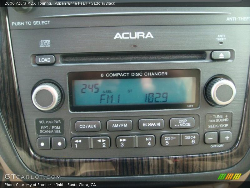 Aspen White Pearl / Saddle/Black 2006 Acura MDX Touring