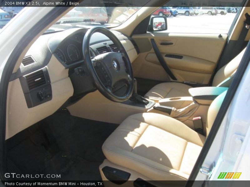 Alpine White / Beige 2004 BMW X3 2.5i