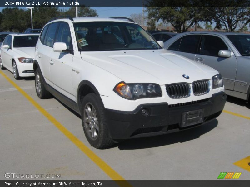 Alpine White / Beige 2004 BMW X3 2.5i