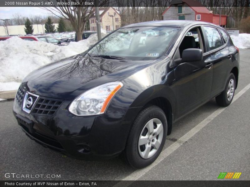 Wicked Black / Black 2008 Nissan Rogue S AWD
