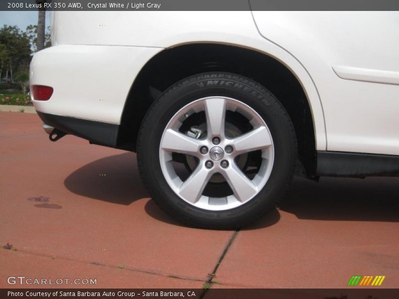 Crystal White / Light Gray 2008 Lexus RX 350 AWD