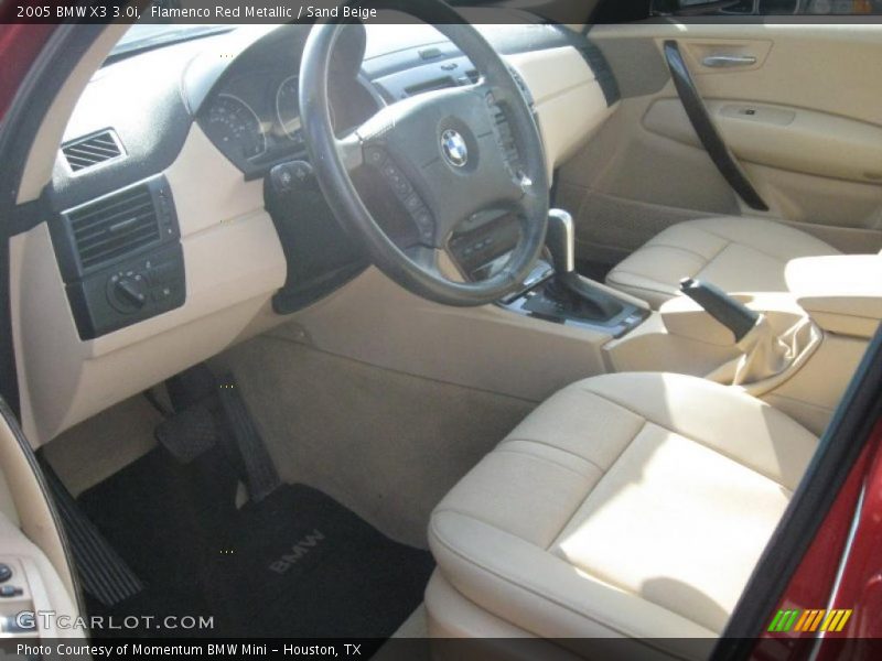 Flamenco Red Metallic / Sand Beige 2005 BMW X3 3.0i