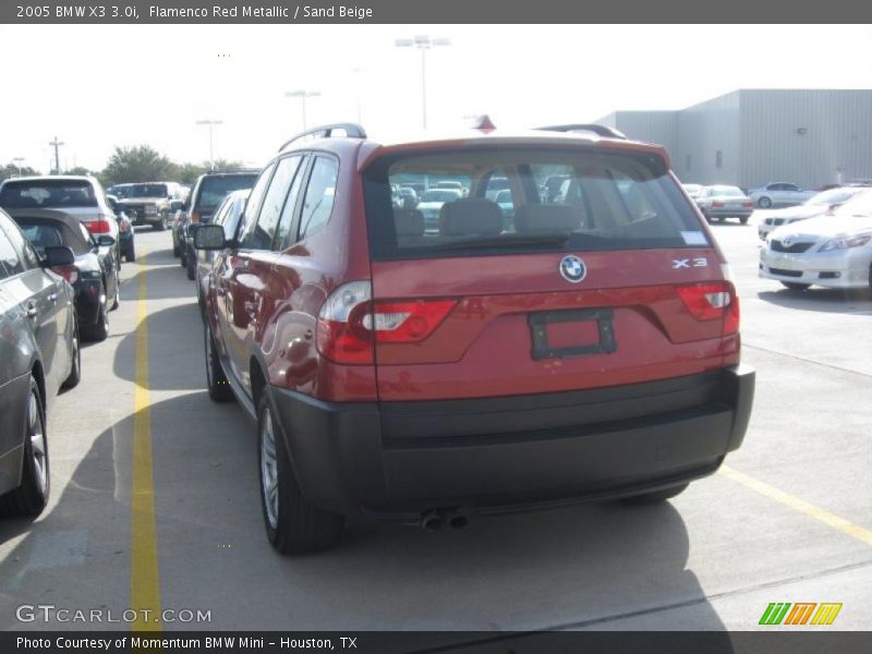 Flamenco Red Metallic / Sand Beige 2005 BMW X3 3.0i