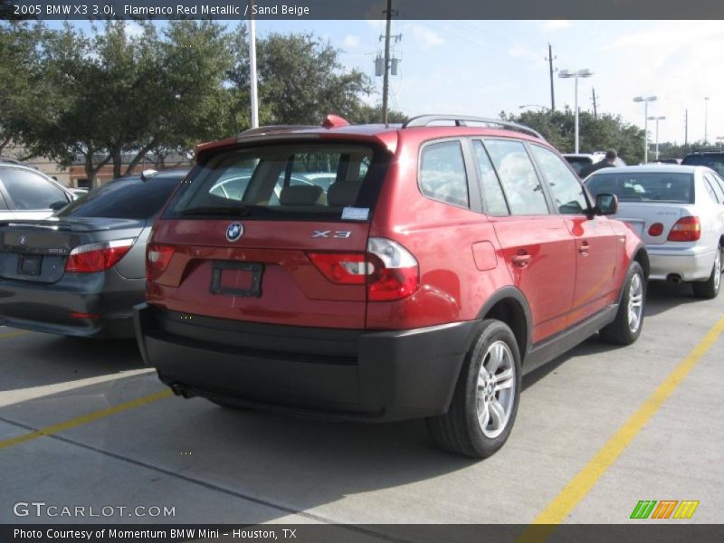 Flamenco Red Metallic / Sand Beige 2005 BMW X3 3.0i