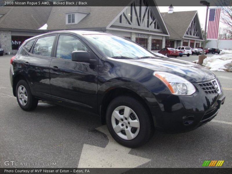 Wicked Black / Black 2008 Nissan Rogue S AWD