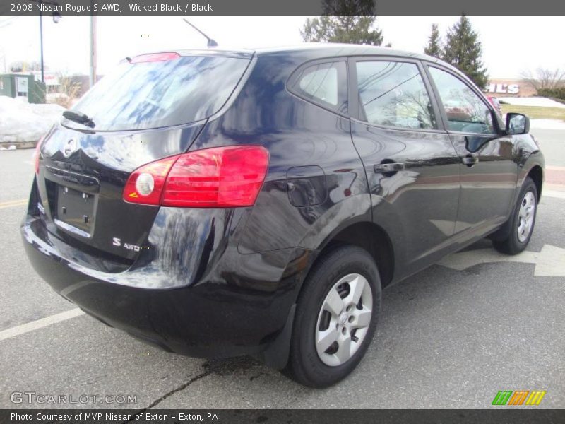Wicked Black / Black 2008 Nissan Rogue S AWD