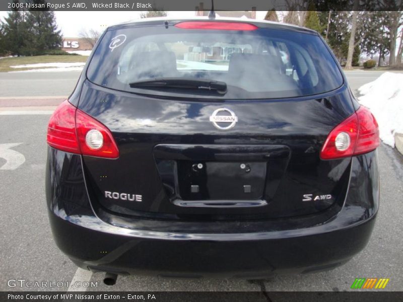 Wicked Black / Black 2008 Nissan Rogue S AWD