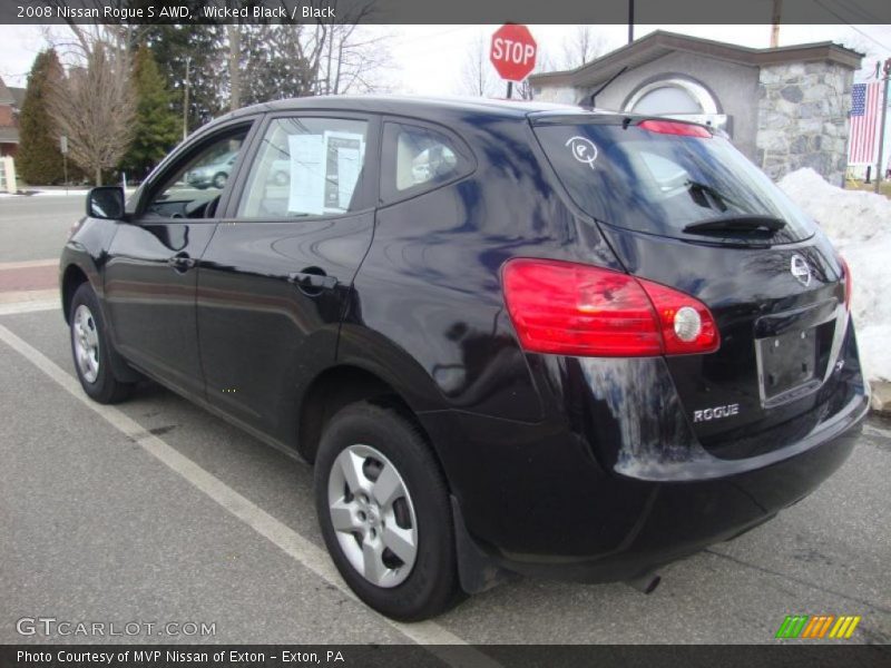 Wicked Black / Black 2008 Nissan Rogue S AWD