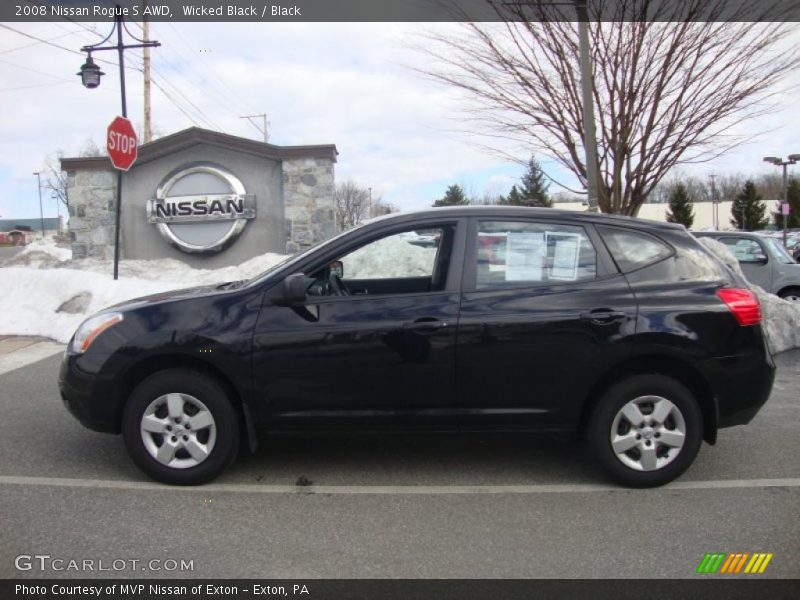 Wicked Black / Black 2008 Nissan Rogue S AWD