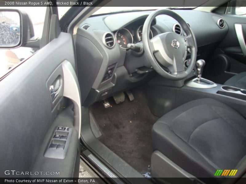 Wicked Black / Black 2008 Nissan Rogue S AWD