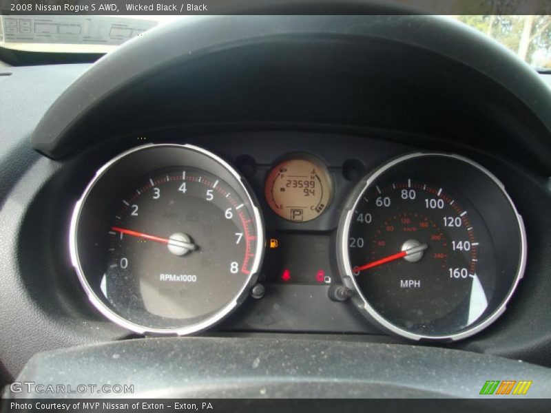 Wicked Black / Black 2008 Nissan Rogue S AWD
