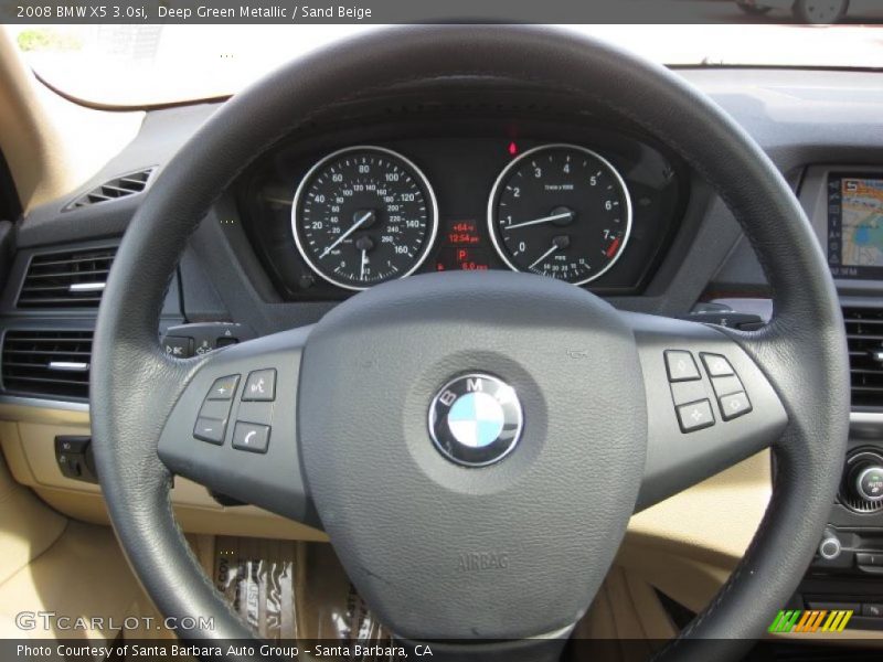 Deep Green Metallic / Sand Beige 2008 BMW X5 3.0si