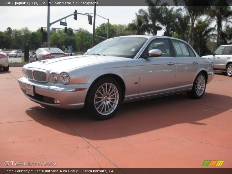 Liquid Silver Metallic / Champagne 2007 Jaguar XJ XJ8