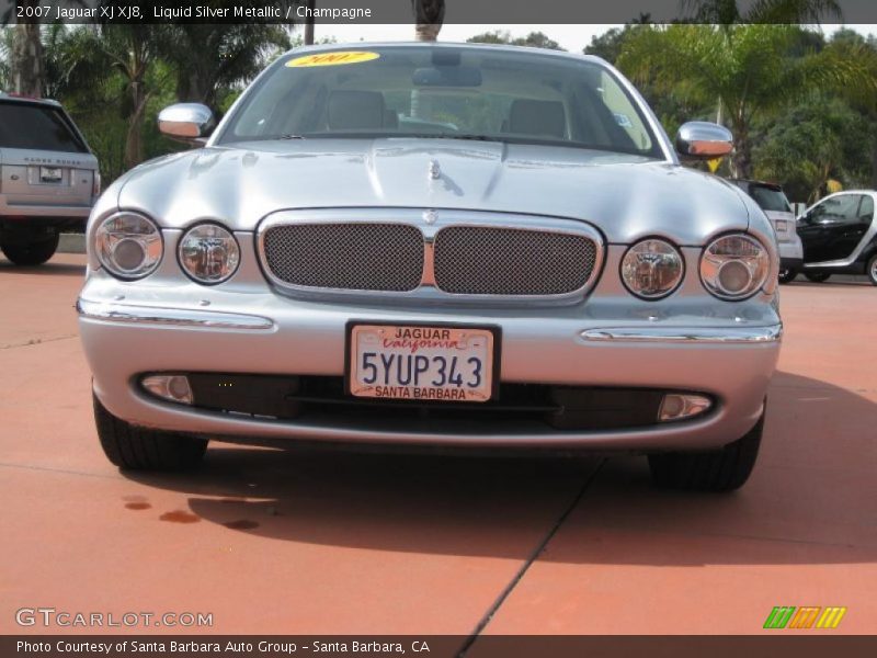 Liquid Silver Metallic / Champagne 2007 Jaguar XJ XJ8