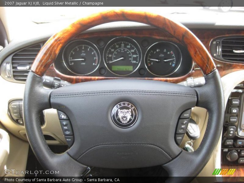 Liquid Silver Metallic / Champagne 2007 Jaguar XJ XJ8