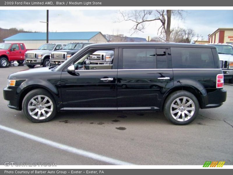 Black / Medium Light Stone 2009 Ford Flex Limited AWD