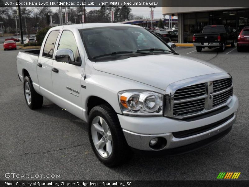 Bright White / Medium Slate Gray 2007 Dodge Ram 1500 Thunder Road Quad Cab