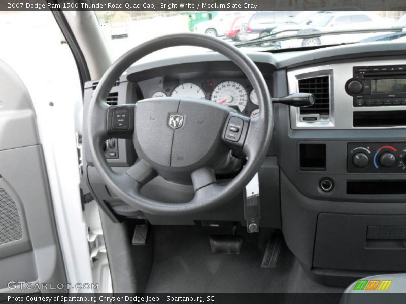 Bright White / Medium Slate Gray 2007 Dodge Ram 1500 Thunder Road Quad Cab