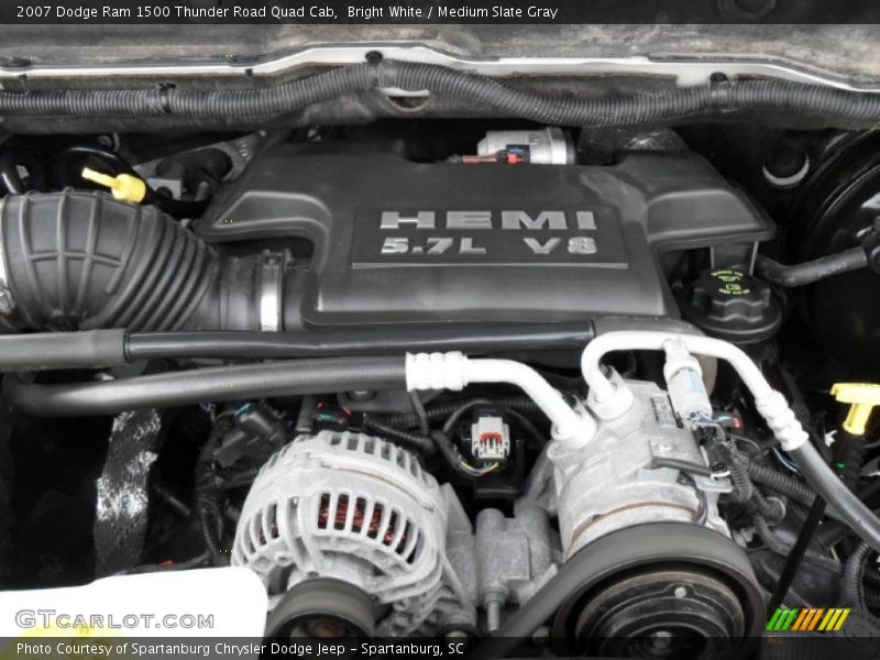 Bright White / Medium Slate Gray 2007 Dodge Ram 1500 Thunder Road Quad Cab