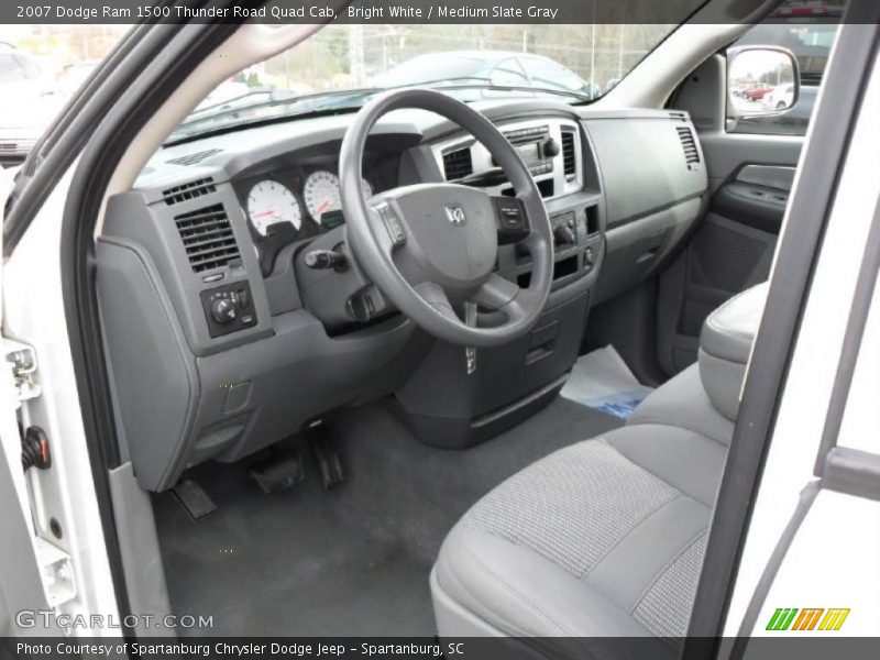 Bright White / Medium Slate Gray 2007 Dodge Ram 1500 Thunder Road Quad Cab