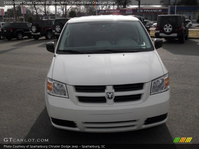 Stone White / Medium Slate Gray/Light Shale 2009 Dodge Grand Caravan SE