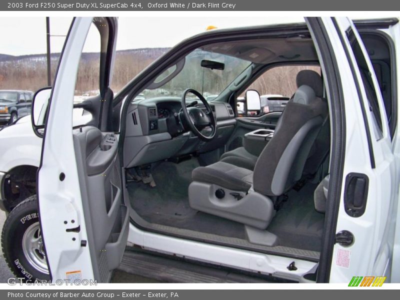 Oxford White / Dark Flint Grey 2003 Ford F250 Super Duty XL SuperCab 4x4