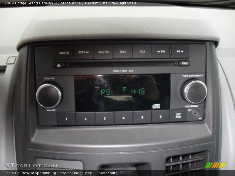 Stone White / Medium Slate Gray/Light Shale 2009 Dodge Grand Caravan SE