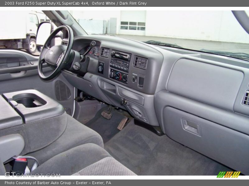 Oxford White / Dark Flint Grey 2003 Ford F250 Super Duty XL SuperCab 4x4