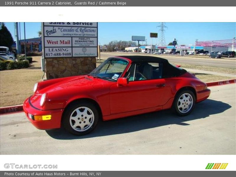 Guards Red / Cashmere Beige 1991 Porsche 911 Carrera 2 Cabriolet