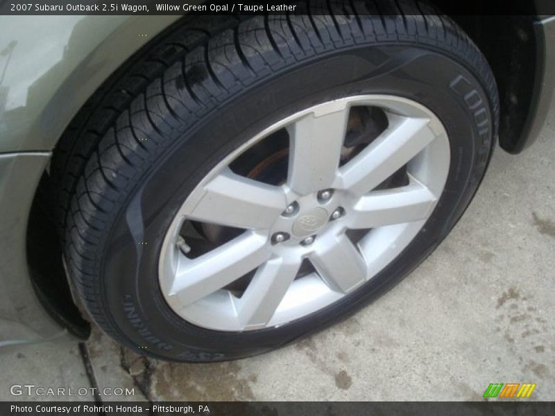 Willow Green Opal / Taupe Leather 2007 Subaru Outback 2.5i Wagon