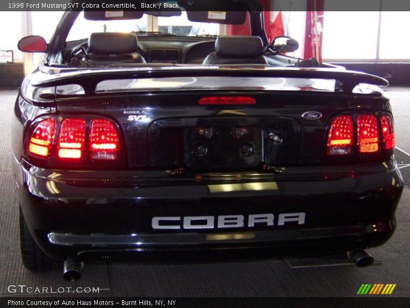 Black / Black 1998 Ford Mustang SVT Cobra Convertible