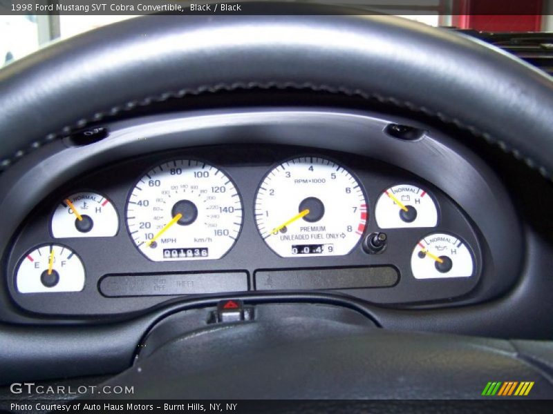 Black / Black 1998 Ford Mustang SVT Cobra Convertible