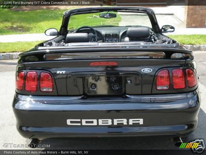 Black / Black 1998 Ford Mustang SVT Cobra Convertible