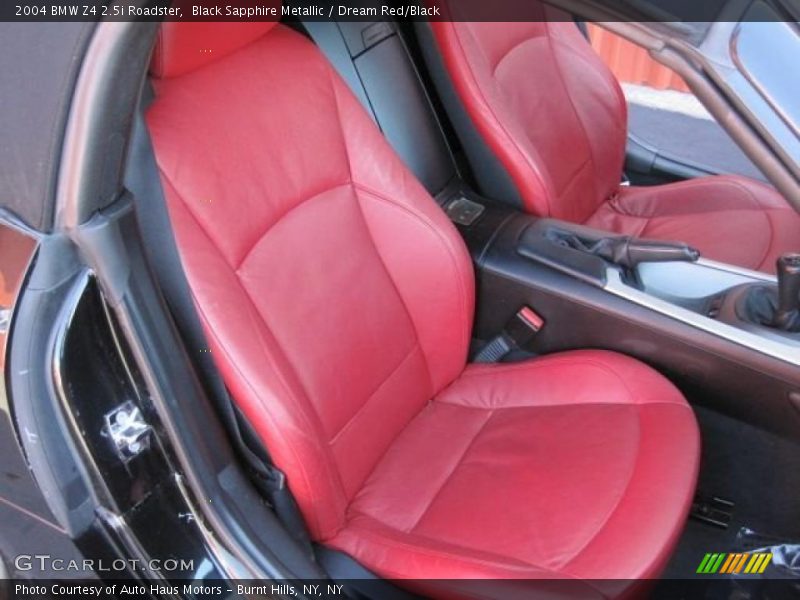 Black Sapphire Metallic / Dream Red/Black 2004 BMW Z4 2.5i Roadster