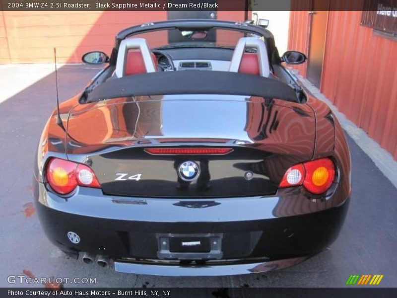 Black Sapphire Metallic / Dream Red/Black 2004 BMW Z4 2.5i Roadster