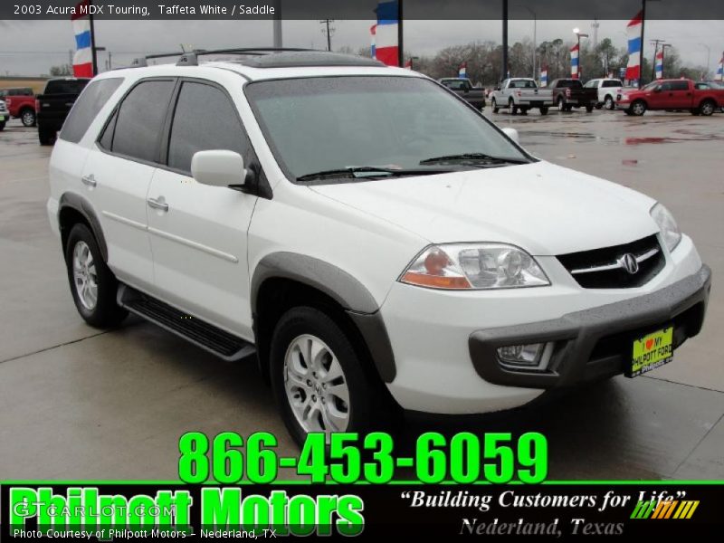 Taffeta White / Saddle 2003 Acura MDX Touring
