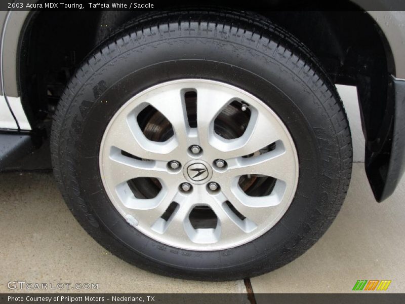 Taffeta White / Saddle 2003 Acura MDX Touring