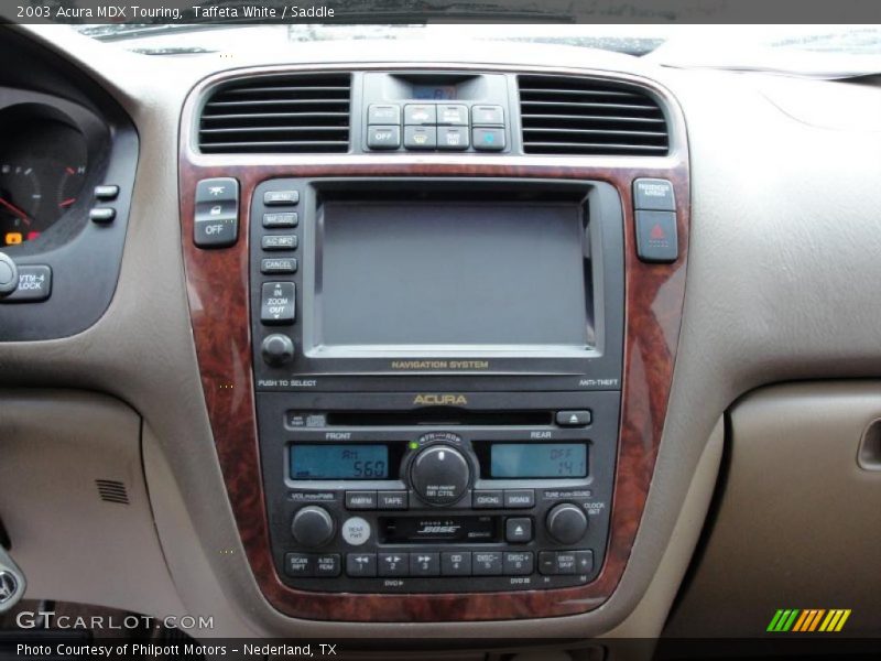Taffeta White / Saddle 2003 Acura MDX Touring