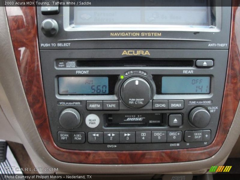 Taffeta White / Saddle 2003 Acura MDX Touring