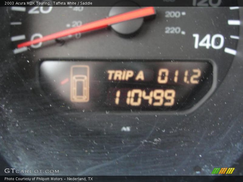 Taffeta White / Saddle 2003 Acura MDX Touring
