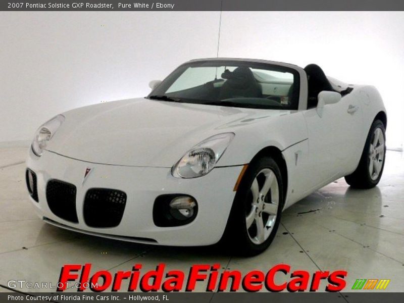 Pure White / Ebony 2007 Pontiac Solstice GXP Roadster