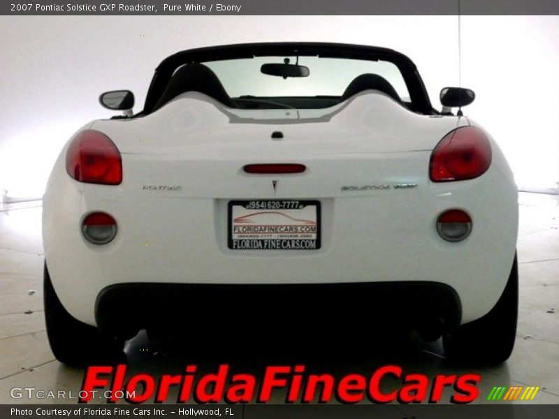 Pure White / Ebony 2007 Pontiac Solstice GXP Roadster