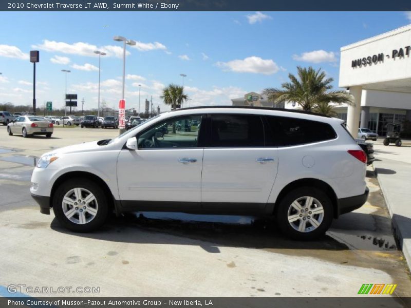 Summit White / Ebony 2010 Chevrolet Traverse LT AWD