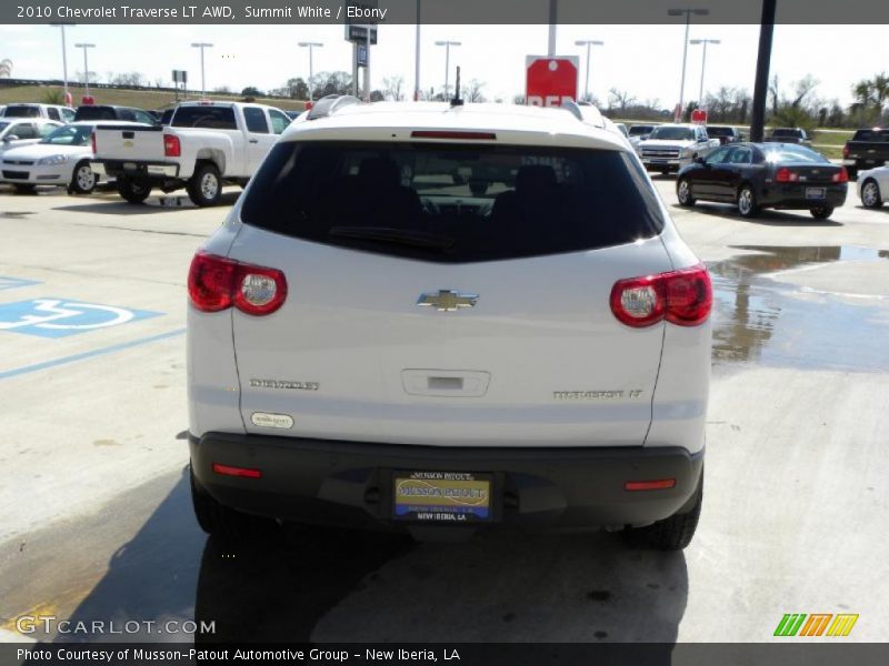 Summit White / Ebony 2010 Chevrolet Traverse LT AWD