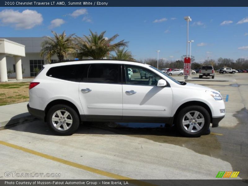 Summit White / Ebony 2010 Chevrolet Traverse LT AWD